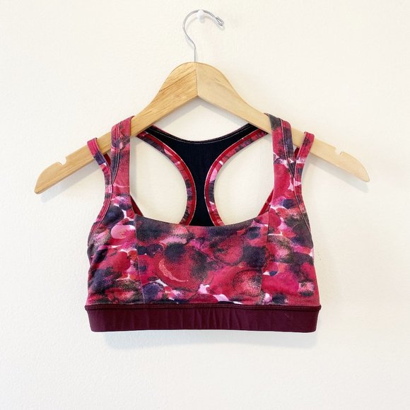 lululemon athletica Other - Lululemon Red Watercolor Sports Bra Size 6
